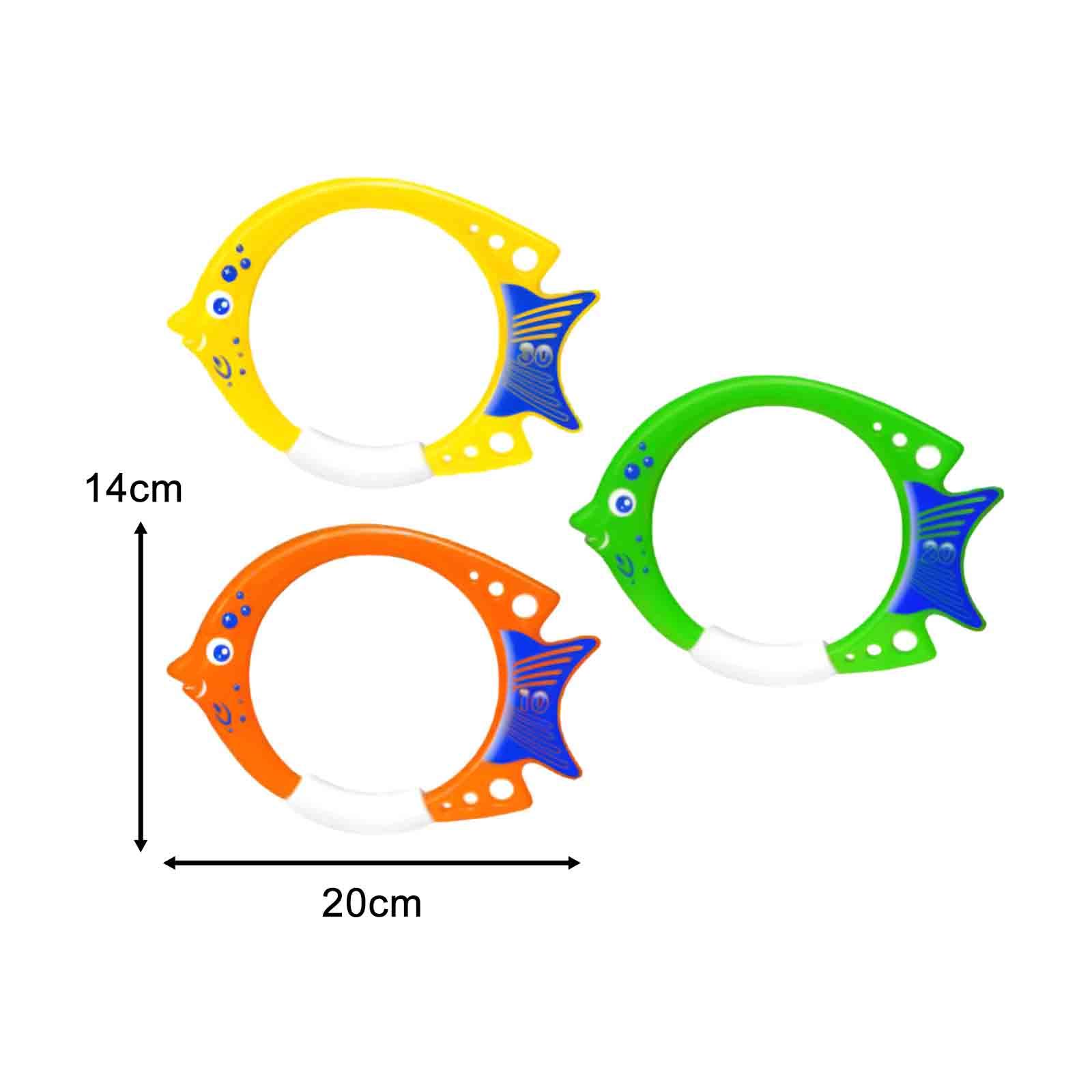 3 Pieces Fish Ring Toys Fun Tr - огляд і ціна Aquatic Sports Equipment